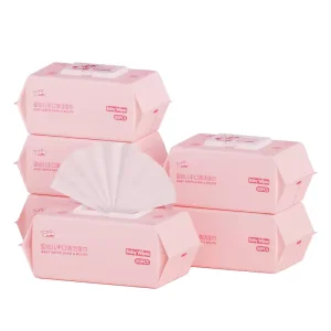 Baby Hand and Mouth Wipes 80 Count Large Pack Hygienic Cleansing Wet Tissues Lid Nonwoven Fabric Model T 100