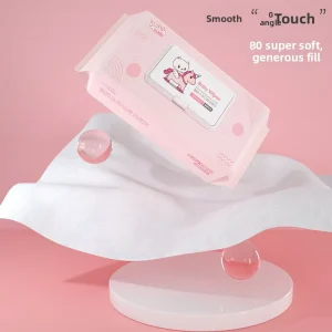 Baby Hand and mouth Wipes T 100 Non Woven 80 count Large Pack Hygienic Cleansing Wet Tissues with Lid Manufacturer