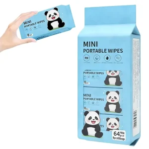 Baby Pocket Mini Sanitizing Wipes 75% Alcohol Disposable Lint-Free Antibacterial Eco-Friendly Unscented Non-Woven Hand Cleaning