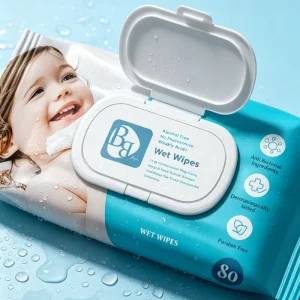 Baby Wet Wipes 80pcs 99% Pure Water Alcohol Fragrance Free Hypoallergenic Extra Soft Non Woven Fabric 150x200mm Newborn