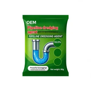 Bagged Pipeline Dredging Agent Powder 80g OEM Custom Strong Dissolving Agent for Sewer and Oil Stocked Guangdong Origin
