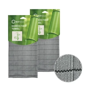 Bamboo Fiber Polyester Microfiber Kitchen Cleaning Cloth Dish Towel