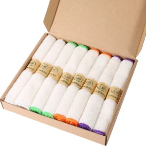 Bamboo Kitchen Dish Cloths Washcloths Dish Towels Dish Rags Cleaning Supplies for Business