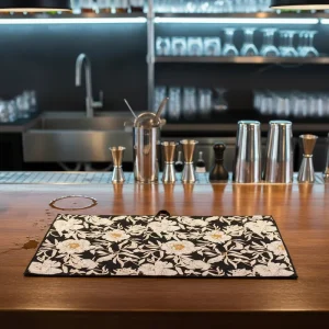 Bartender Microfiber Cleaning Towels Lint Free High Absorbent Machine Washable Quick Dry Rectangle Tea Towels for Bar