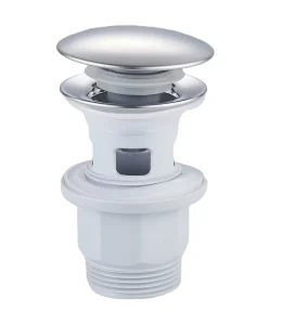 Bathroom Accessories Click Clack Valve Basin Drain Gray Large Cover Prevent Clogging Pop up Sink Drain with Overflow