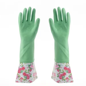 Bathroom Kitchen Waterproof Thick Latex Rubber Household Cleaning Glove Washing