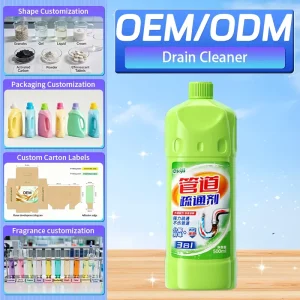 Bathroom and Kitchen Liquid Anti clogging Powerful Dissolving Eco Friendly High Solubility Drain Opener Deboucheur Canalisation