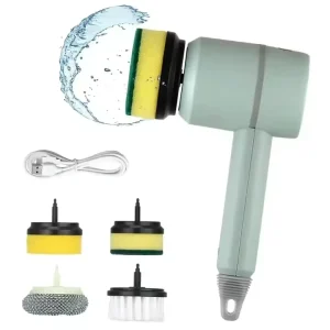 Battery Powered 4 in 1 Kitchen Bathroom Dishwashing Brush Cleaner Outdoor Household Cleaning Tools