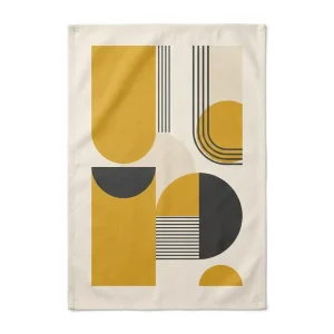 Bauhaus Geometric Abstract Tea Towel 100% Cotton Modernist Art Pattern Minimalist Kitchen Dish Towel 40x60cm