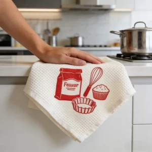 Best Selling Custom Design Microfiber Kitchen Towel Printed Quick Dry Cleaning Absorbent Waffle Kitchen Tea Dish Towel