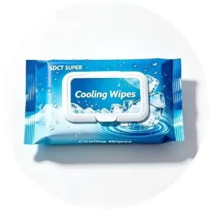 Big Size Eco Friendly Travel Ice Feeling Body Cooling Wipes Disposable Wet Towels 680x235mm 1 Count Alcohol Free Sweat Removal