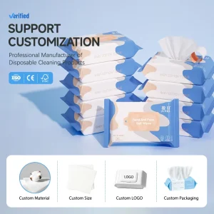 Biodegradable 20pcs bag Outdoor Portable Hand Face Disposable Soft Wipes Gentle Cleansing Mini Pack for Sensitive Skin