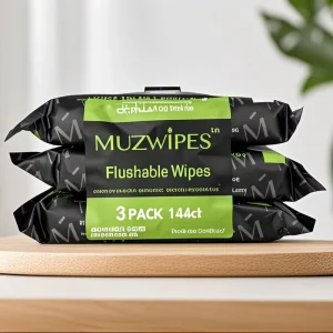 Biodegradable Eco Friendly Flushable Extra Soft Non Woven Plant Extracts New Design Wholesaler Business Black Charcoal Cleansing