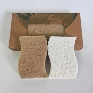 Biodegradable Eco Friendly Kitchen Sponge Natural Compostable Cellulose Coconut Walnut Scrubber for Household Cleaning Dish High