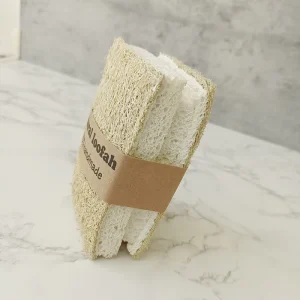 Biodegradable Kitchen Cleaning Dishes Washing Natural Loofah Sponges Scouring Pads Cellulose Sponge