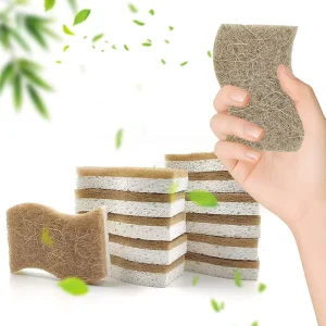 Biodegradable Natural Dishes Kitchen Sponges Coconut Fiber Sponge Scrubber Eco-Friendly Quick Drying Scrubber Sponge