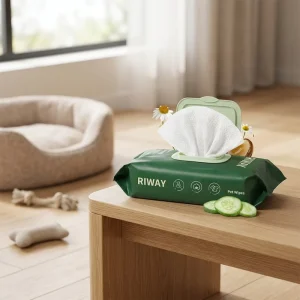 Biodegradable Pet Wipes for Dogs and Cats Hypoallergenic Deodorizing Grooming Wipes Alcohol Free Unscented 100ct Custom Logo