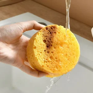 Biodegradable Reusable Face Wash Cellulose Sponge Puff Eco Friendly Biodegradable Cleansing Sponges Scouring Pads