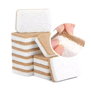 Biodegradable Sisal Sponge Dish Washing Cellulose Coconut Fiber Scouring Pad Sponge for Kitchen Cleaning