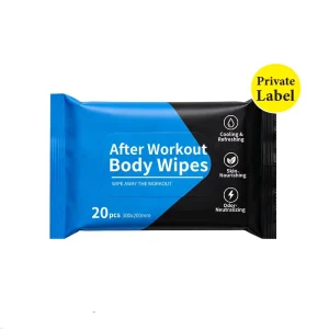 Biokleen Private Label 20pcs After Workout Body Wipes Post Workout Cleansing Wipes