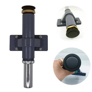 Black Silver Optional Slate Integrated Concealed Pop Up Bathroom Sink Drain Stopper with Hidden Overflow