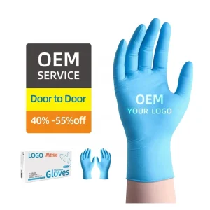 Blue 5mil Nitrile Gloves Disposable Waterproof Soft Material Anti-Slip Kitchen Use Food Safe for Household Cleaning Dishwashing