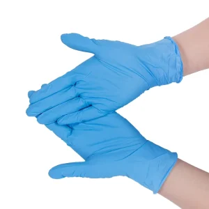Blue Disposable Nitrile Gloves Medium Waterproof for Cleaning Food Beauty Industrial Use Brand