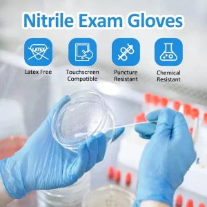 Blue Disposable Nitrile Gloves Veterinary Surgical Grade Food Grade Powder Free Latex Free High Quality