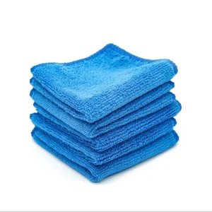 Blue Microfiber Warp Knitted Cleaning Cloth for Home Kitchen Dry Wipes for Glass Car Glasses Kitchen Towel Car Wash