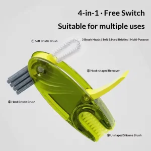 Bpa Free 4 in 1 Cup Lid Gap Cleaning Brush Multifunctional Bottle Caps Cleaning Brush Tools Cup Lid Cleaner for Home Kitchen