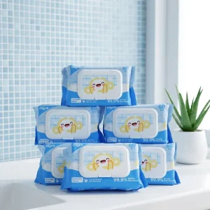 Branded Wet Wipes Eco friendly Gentle Flushable Wet Wipes Biodegradable for Household Cleansing