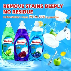 Bulk Eco Friendly Dishwashing Liquid Detergent with Customized Ingredients Ocean Lemon Floral Fragrance