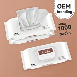 Bulk Pet Wet Wipes OEM Service 80 Count Hypoallergenic For Dogs And Cats Face Paws And Body Care