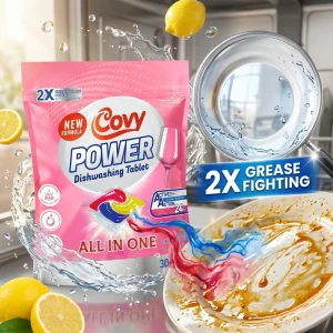COVY Dishwasher Soap Tablets 36 Pack 17g Double Layer Action Dishwasher Pods Professional Cleaning Formula