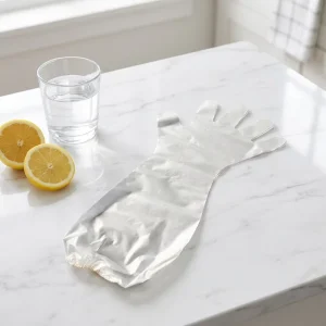 CPE Disposable Gloves Transparent Medium 60cm Length PE Outer Heat Resistant Flexible Eco-Friendly Waterproof Smooth Texture
