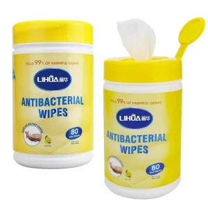 Canister Sanitizing Wet Wipes Manufacturer Biodegradable Bamboo Nonwoven Anti Bacterial Disinfecting Barrel Dry Wipes Roll