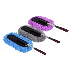 Car Wash Brush Dust Duster Cleaner Cleaning Kit with Long Retractable Handle Wax Microfiber Car Duster