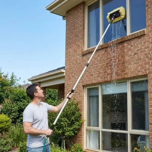 Car Wash Brush Sectional Extension Handle Soft PVC Bristle for Exterior Detailing Dust Removal Surface Cleaning