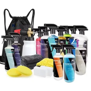 Car Wash Kit Foam Shampoo Wax Ceramic Coating Quick Detailer Spray Wheel Cleaner Engine Degreaser Interior Care Set