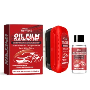 Car Windshield Coating Glass Cleaning Board Automotive Oil Film Cleaning Brush With Extra Liquid New Car Glass Oil Film Cleaner