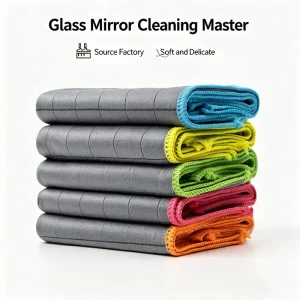 Carbon Fiber Magic Microfiber Cleaning Cloth Lint Free Wiping Glass Cloth to Remove Water Stains for Home Kitchen Use
