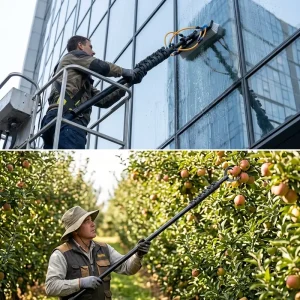 Carbon Fiber Telescopic Pole for Wall Cleaning Glass Cleaner or Harvesting Use with Carbon Tripod