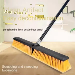 Carpet Broom Telescopic Long Handle Floor Brush Push Scrubber Rubber Broom for Carpet Floor Tile