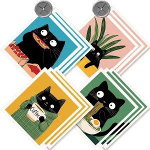 Cat Set Design Washable Kitchen Paper Towels No Odor Cellulose Sponge Cleaning Cloths Swedish Dishcloths