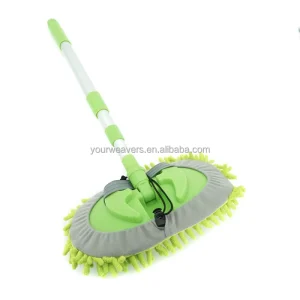 Chenille Car Cleaning Tool Aluminum Pole Car Wash Brush Cleaning Tools with 3 Telescopic Mop for Car Kitchen Clean