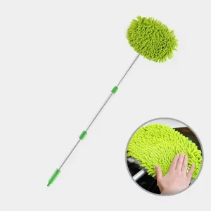 Chenille Car Wash Mop 3-Section Telescopic Car Cleaning Brush Soft Microfiber Hair Car Detailing Wash Wiping Tool