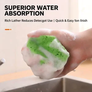 China Bulk Double Sided Hexagon Cleaning Sponge Thick Nonwoven Scouring Pad Strong Decontamination Blocks