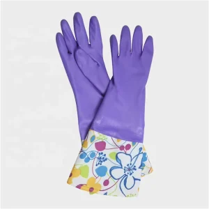 China Factory Rubber Long Cuff Working Hand Gloves Washing Dishes Waterproof Custom Work Latex Household Rubber Gloves
