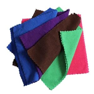 China Factory Zigzag Edge Cleaning Cloth Kitchen Rags Multipurpose Microfiber Cleaning Cloth