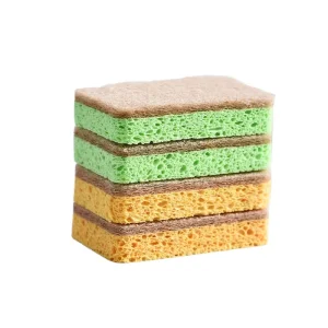 China Manufacturer Double Sided Powerful Dishwashing Scrub Sponge Heavy Duty Scouring Pad Kitchen Cleaning Sponge